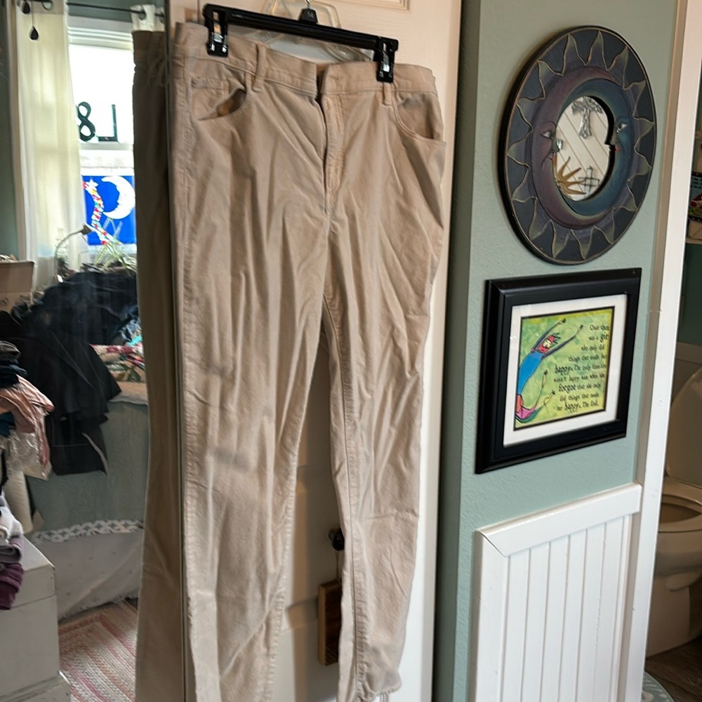 Loft size 16 soft velvety tan jeans barely worn